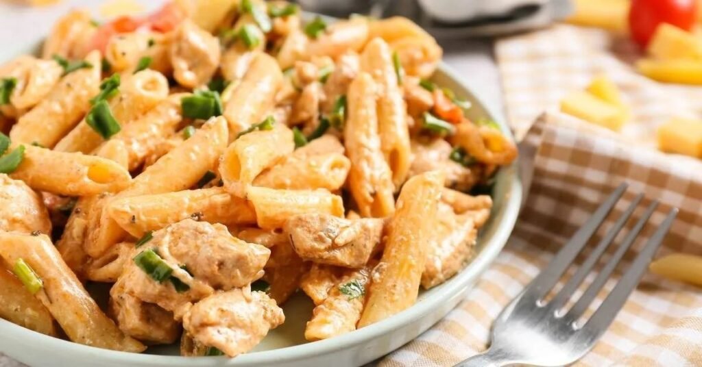 Creamy Shredded Chicken Pasta