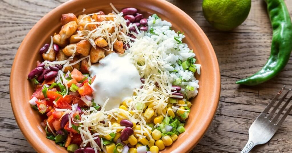 Shredded Chicken Burrito Bowls
